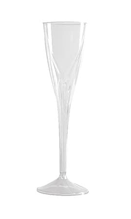 Classicware® Clear Plastic Champagne Flutes, 5 Oz., Pack Of 100