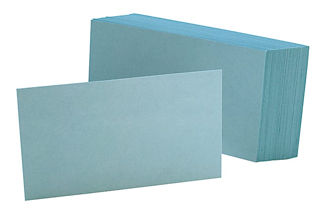 Oxford® Color Index Cards, Unruled, 3" x 5", Blue, Pack Of 100