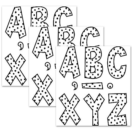 Teacher Created Resources 7" Letters, Black Painted Dots
