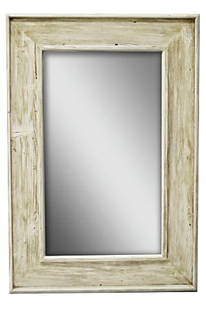 PTM Images Framed Mirror, Bone Wood, 40 1/2"H x 28 1/2"W, Sand