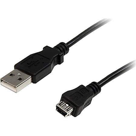 StarTech.com 1ft USB A to USB mini Cable - M/F