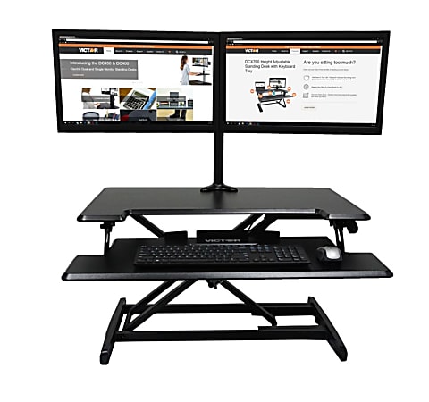 Victor® DCX610 36"W Compact Standing Desk Converter