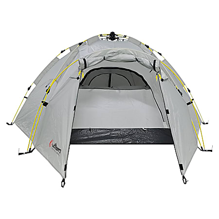 Outdoors Professional Nowata 4 4-Person Pop-Up Dome Camping Tent, 47”H x 114”W x 98”D, Gray