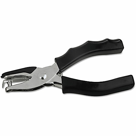 Universal Manual Hole Punch - 1 Punch Head(s) - 8 Sheet - Round Shape - Metal, Rubber - Black