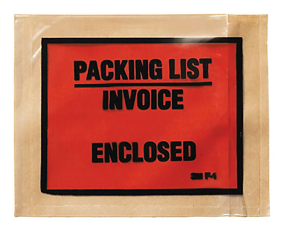 Scotch® Full Print Packing List Envelopes F1, 4.5 in x 5.5 in, 1000 Mailers/Pack