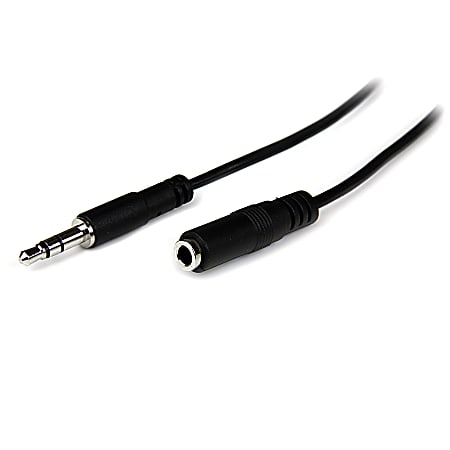 StarTech.com Slim 3.5mm Stereo Extension Audio Cable, 3.3'