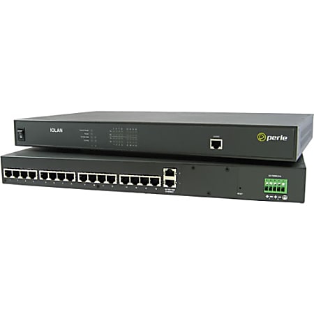 Perle IOLAN SDS16C DC Secure Device Server - Twisted Pair - 2 x Network (RJ-45) - 10/100/1000Base-T - Gigabit Ethernet - Management Port