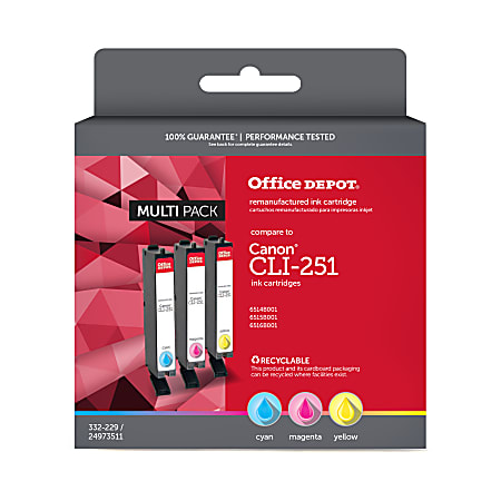 Office Depot® Brand ODCLI251MP Remanufactured Ink Cartridge Replacement For Canon CLI-251