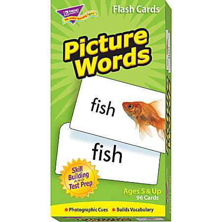 Trend® Skill Drill Flash Cards, Picture Words, Set Of 96