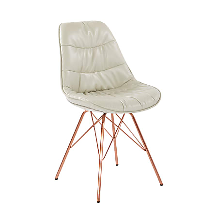 Office Star™ Avenue Six Langdon Chair, Cream/Rose Gold
