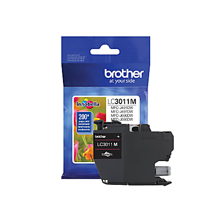 Brother LC3011M Original Standard Yield Inkjet Ink Cartridge - Single Pack - Magenta - 1 Each - 200 Pages