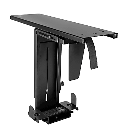 Mount-It! MI-7156 Adjustable Under-Desk Computer Mount, 20"H x 8"W x 6.8"D, Black