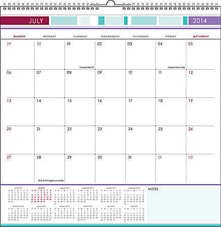 i e Academic Wall Calendar 12 x 12 July 2014 June 2015 Office Depot