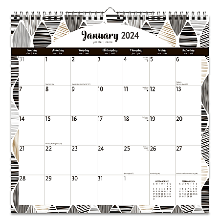 2024 Brown Trout Family Monthly Office Wall Calendar,