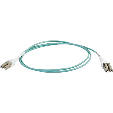 C2G 3m LC Uniboot 10Gb 50/125 OM3 Duplex Multimode Fiber Cable - Aqua