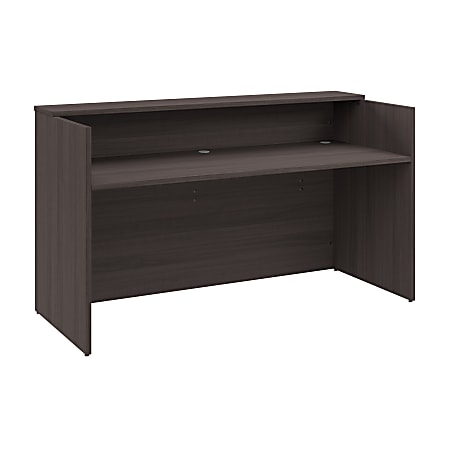 Bush Business Furniture Arrive 72"W Reception Desk With Shelf, Storm Gray, Standard Delivery