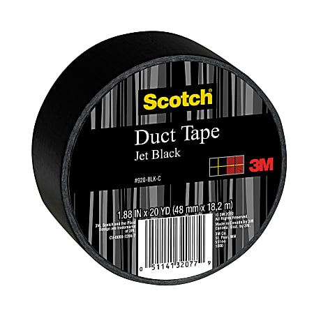 Scotch Colored Duct Tape 1 78 x 20 Yd. Black - Office Depot
