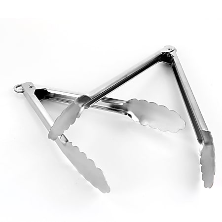 Martha Stewart Stainless Steel Easy-Lock Extra Long Kitchen Tongs