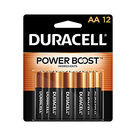 Duracell® Coppertop AA Alkaline Batteries, Pack Of 12