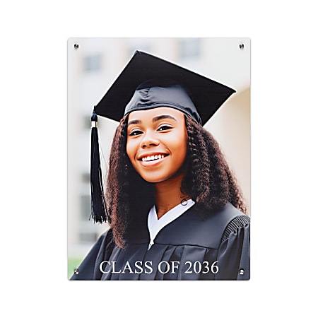Custom Full-Color Aluminum Composite Metal Photo Panel With Brushed Silver Stand-Off Mounting Hardware, 24" x 18"