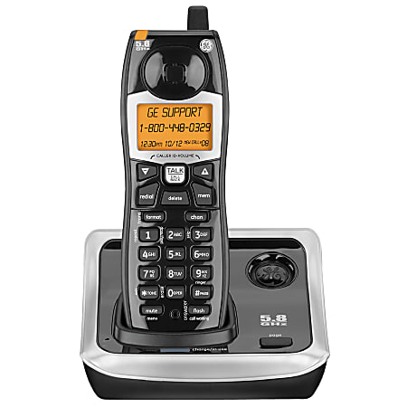 GE 25922FE1 5.8GHz Cordless Phone With Call Waiting/Caller ID, Black