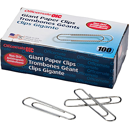 Office Depot Brand Paper Clips Jumbo Silver Box Of 100 Clips 10004BX -  Office Depot