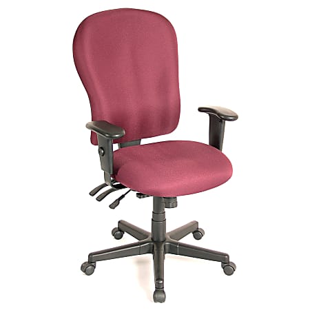 Raynor® XL 4 x 4 Fabric Task Chair, 47"H x 29"W x 26"D, Black Frame, Burgundy Fabric