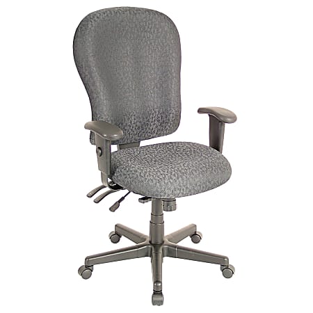 Raynor® XL 4 x 4 Fabric Task Chair, 47"H x 29"W x 26"D, Black Frame, Charcoal Fabric