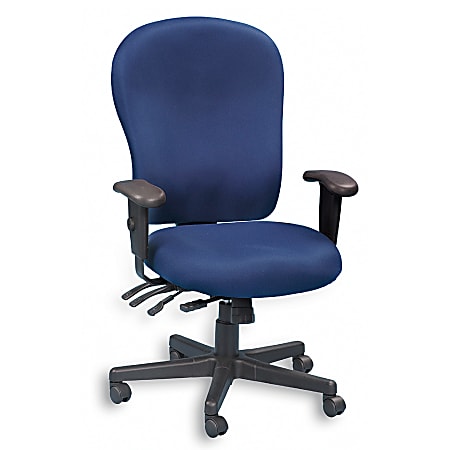 Eurotech XL 4 x 4 Fabric Task Chair, Navy/Black