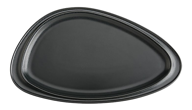 Foundry Geo Ceramic Platters, 9" x 5 3/8", Matte Black, Pack Of 24 Platters