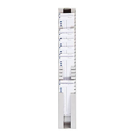 Pyramid™ Adjustable Time Card Rack, Light Gray