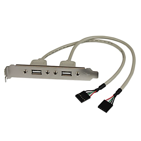 StarTech.com 2 Port USB A Female Slot Plate Adapter - USB panel - USB (F) to 5 pin in-line (F) - USBPLATE - USB panel - USB (F) to 5 pin in-line (F)