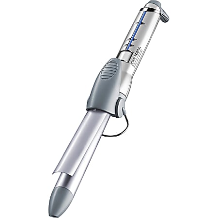 John Frieda Loose Curls 1.25 in. Ceramic Curling Iron - 11 Heat Settings - AC Supply Powered - Silver