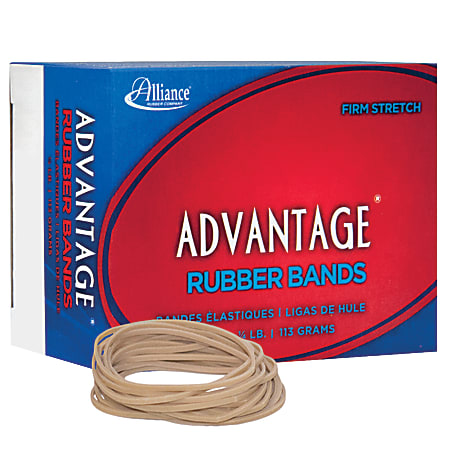 Alliance Rubber Advantage® Rubber Bands, Size 18, 3" x 1/16", Natural, Box Of 370