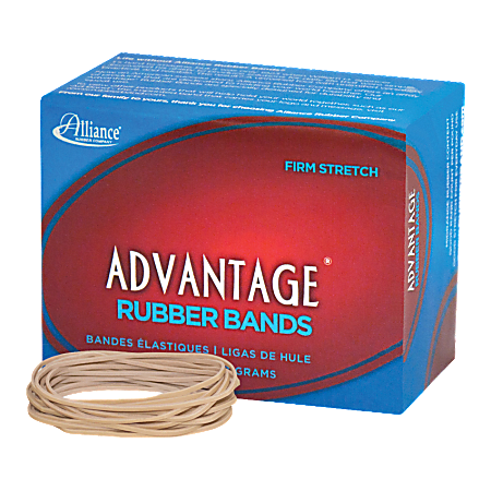 Alliance® Advantage Rubber Bands, Size 19, 3 1/2" x 1/16", Natural, 1/4-Lb Box