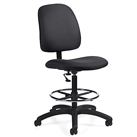 Global® Goal™ Armless Drafting Stool, 48"H x 21"W x 24 1/2"D, Stone Fabric