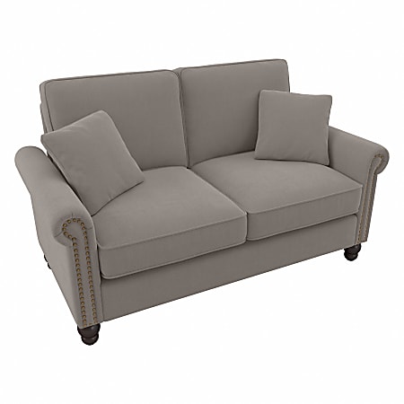 Bush® Furniture Coventry 61"W Loveseat, Beige Herringbone, Standard Delivery