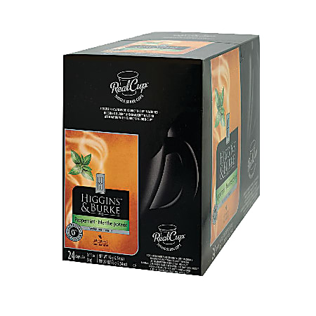 Higgins & Burke RealCup™ Peppermint Herbal Tea Capsules, 2.54 Oz. Box Of 24