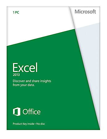 Microsoft® Office Excel® 2013, English Version, Product Key