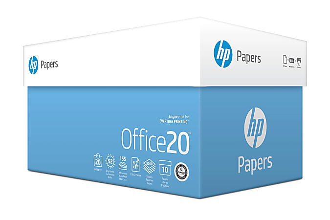 hp Printer Paper 8.5 x 11 Paper Office 20 lb 1 Ream 500 Sheets 92