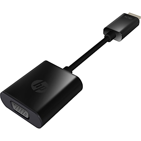 HP HDMI to VGA Adapter - 6" HDMI/VGA Video Cable for Video Device, Notebook, Ultrabook, Monitor - First End: 1x 1 - H4F02UTABA