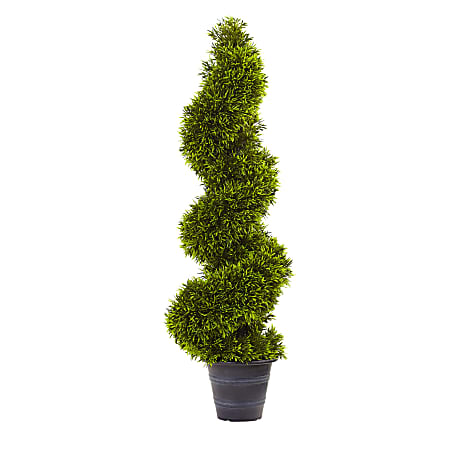 Nearly Natural Grass Spiral Topiary Plastic Tree With