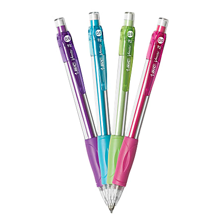 Velocity Original Mechanical Pencil Colorful Barrels Thick Point 0.9mm For Smooth and Dark Lines 1 Set of 4 Count 
