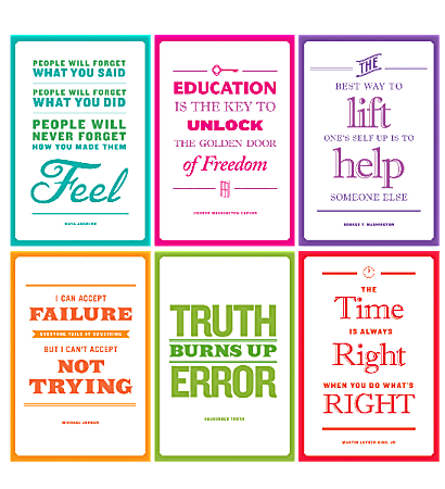 Scholastic Teacher's Friend Inspirational African-American Quotes Bulletin Board Set, Grade 3 - 6