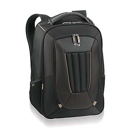 SOLO PRO 15.6 Laptop Backpack BlackGold - Office Depot