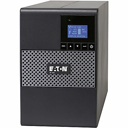 Eaton 5P 1440VA 1100W 120V Line-Interactive UPS, 5-15P, 8x 5-15R Outlets, True Sine Wave, Cybersecure Network Card Option, Tower - Battery Backup - Tower - 4 Minute Stand-by - 110 V AC Input - 132 V AC Output - 8 x NEMA 5-15R
