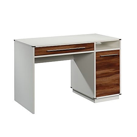 Sauder® Vista Key 48&quot;W Single-Pedestal Computer Desk, Pearl