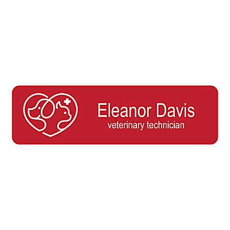 Custom Engraved Plastic Name Badge/Tag, Round Or Square