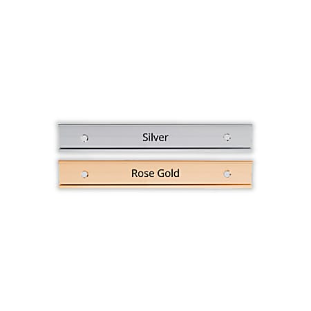 Slide-In Metal Wall Mount Office Sign Holder, Gold Or Silver, 1" x 10"