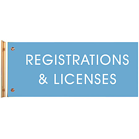 Custom Engraved Plastic Extended Wall Sign With Holder, 4" x 10"